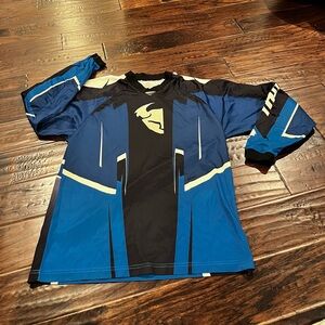 Thor MX Phase motocross jersey blue with graphic design men's size Small